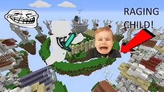 Spanish kid RAGES after getting HACKED ON in skywars! *SMASHES DESK!*