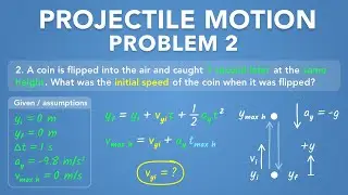 Projectile Motion - Problem 2: Initial Speed of Coin Flip | Physics - Kinematics