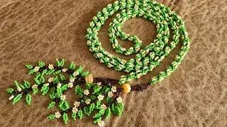Лариат из бисера/Жгут американский из бисера/Ажурный жгут/Beaded Harness/Beaded Rope/Natali Amapola