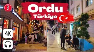 ORDU - Türkiye 🇹🇷 4K Full City Walking Tour | Spending a Night in Altinordu