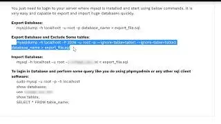 How to import and Export large Database in MySql?