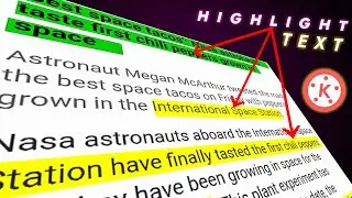 How to highlight text in Kinemaster | Kinemaster editing tutorial | 