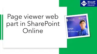 Page viewer web part in SharePoint Online or SharePoint 2013/2016