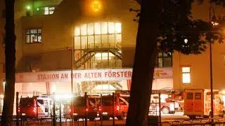 Berlin-Köpenick: Brand im Union-Stadion An der Alten Försterei