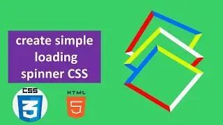 Create simple loading spinner CSS /webdesign/css animation code