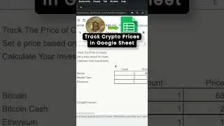 Track Crypto in Google Sheets