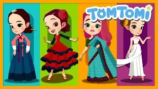 Dresses of the World | Traditional World Clothes | The World Song | TOMTOMI Songs for Kids