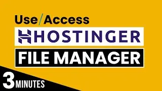 How To Use Hostinger File Manager 2024 | Hostinger Cpanel File Manager