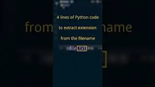 Python Challenge - Extract extension from the Filename #Shorts