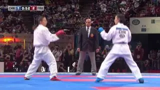 Final Female Kumite -50 Kg. Hong Li vs Alexandra Recchia. World Karate Championships 2012