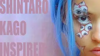 SHINTARO KAGO Inspired BIZARRE Eyeball Makeup, Snazaroo Face Paint 駕籠 真太郎 (ハロウィンメイク) ファンアート