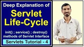 #4 Life Cycle of Servlet || init() service() destroy() methods of Servlet Hindi