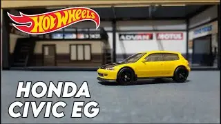 One of the Hottest JDM ever ! Hotwheels Honda Civic EG from 2023 Diorama Set