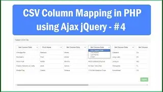 CSV Column Mapping in PHP using Ajax jQuery - 4