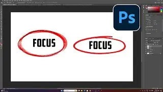 How to mark an object or image or something with circle brush on Adobe Photoshop tutorial