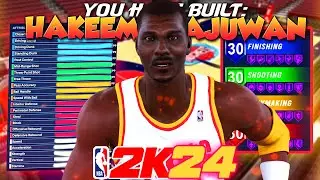 NBA 2K24 *HOF* HAKEEM OLAJUWON BUILD & FACE CREATION | PURE POST-SCORER C W/ 99 POST & 87 BLOCK