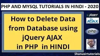 Delete data using jQuery AJAX with PHP and MySQL in Hindi