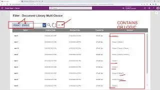 PowerApps - Filter SharePoint Document Library with Multi Choice selection