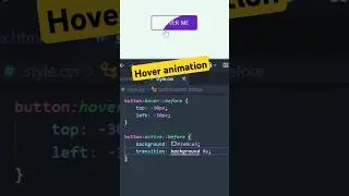 How to create hover animation button using HTML & CSS 