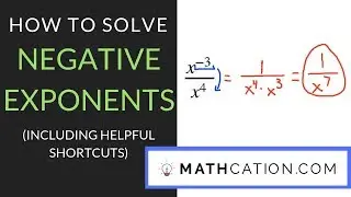 How to Simplify Negative Exponents | Mathcation
