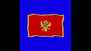 montenegro 2d flag green screen flag animation