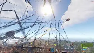 100 rockets vs a helicopter in Rust