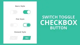 How to create the switch toggle checkbox button using HTML and CSS || CSS Checkbox