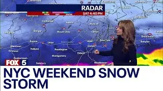 NYC weekend snow storm: Snow fall in NY, NJ & CT | Saturday forecast