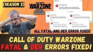 Call of Duty Warzone Fatal & Dev Errors Fixed! (Season 3 UPDATE!) | how to fix fatal error warzone