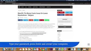 MacOS: Fix Blurry Fonts Issue On Lower Resolutions - Mojave