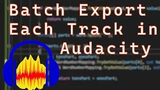 Exporting Multiple Audio Files In Audacity (One Track Per Audio File)