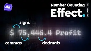 Number Counter Effect in After Effects - Add commas, decimals & symbols