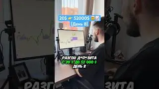🤯 Разгон Депозита с 20$ до 52000$ [День 8] Трейдинг и Крипта