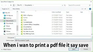 When i wan to print a pdf file it say save | when i want to print pdf file it ask save | FIXED 100%