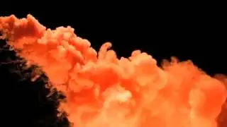 Оранжевый дым Футаж HD