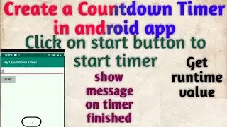 How to create a Countdown Timer in Android app | Simple Countdown Timer in Android