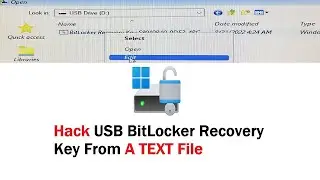 HACK USB BitLocker Recovery Key From A Text File Via System Image Recovery