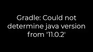 Java :Gradle: Could not determine java version from 11.0.2(5solution)