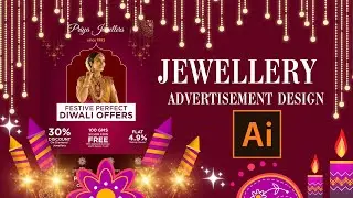 Jewellery Ads/Advertisement Design with Diwali Theme | Diwali Theme | Jewellery Ad Design