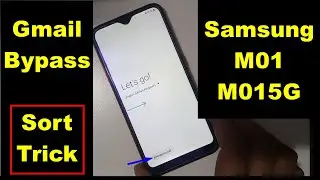 Samsung Galaxy M01 SM M015G Frp And Gmail Bypass  Reset