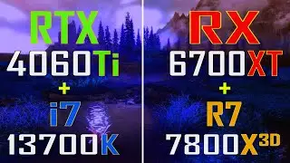 RTX 4060Ti + INTEL i7 13700K vs RX 6700XT + RYZEN 7 7800X3D || PC GAMES TEST ||