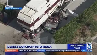 At least 1 killed when trash truck, car collide in Santa Clarita