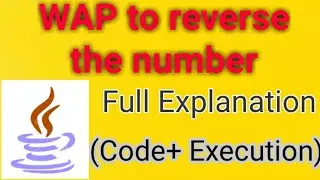 Program to reverse a number in java