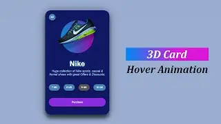 Javascript 3D Animation with CSS | Hover 3D Animation Effect using Javascript