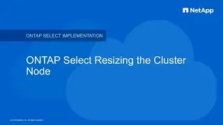 Resizing a NetApp ONTAP Select Cluster Node