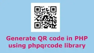 How to generate QR code in php using phpqrcode library || qr code in php