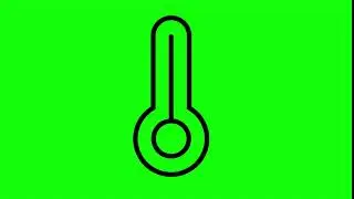 Animated Temperature Icon on Green Screen With Pop-up Sound