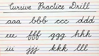 Lesson 3 : Cursive writing a to z | English small letters | chhoti abcd | कर्सिव  में लिखना सीखें