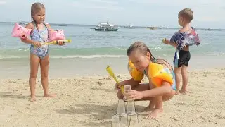 Children playing on the beach