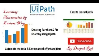 Uipath - Creating BarChart and Pie Chart from Excel file with the help of Uipath | RPA Uipath